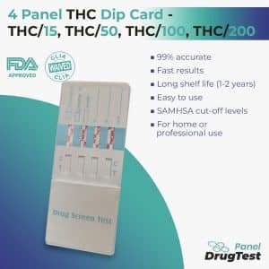 Marijuana Drug Test – 4 Level Dip Card - Panel Drug Test