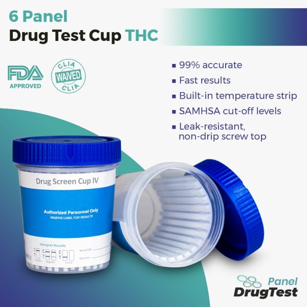 6 Panel Drug Test Cup with THC